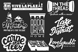 create a unique typographic logo with custom hand lettering