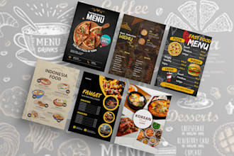 design creative professional restaurant menu or food flyer