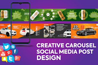 design creative carousel design for social media post