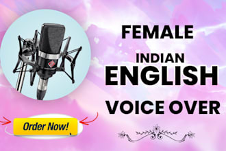 record female indian english voice over