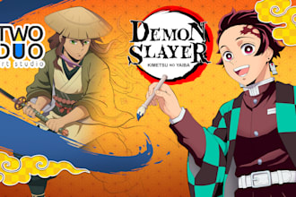 make you or your oc in demon slayer anime style