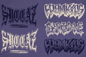 create raw hardcore, punk, metal band logo
