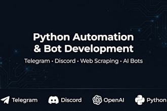 build a python automation bot or script with API integration