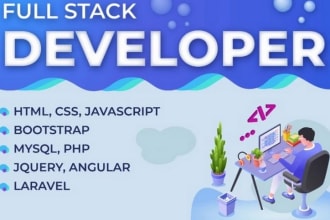 be your full stack web developer in angular, php laravel
