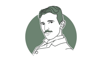 draw minimalist flat line art portrait for your avatar