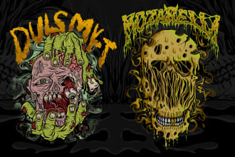 drawing zombie monster horror characters in my own style