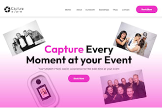 do party photo booth rental website with online booking