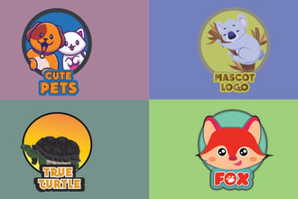 create a cute mascot and creative cartoon logo design