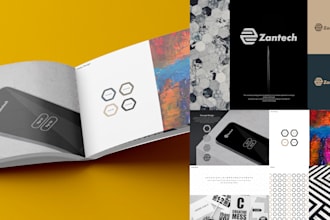 do a corporate brand book style guide and rebranding with typography logo design
