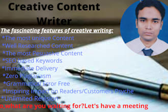 be your creative content writer