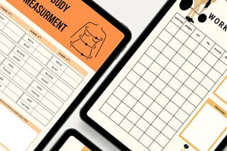 design a digital fitness planners