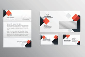 design business card, letterhead, branding and stationery