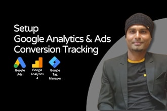 set up googie ads ga4 goal conversion tracking via gtm for shopify wix wordpress