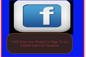 grow Your Page Or Product To  Our Reliable Users On Facebook