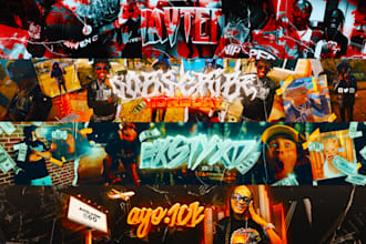design hood irl 3d banner and logo for youtube,twitch,discord