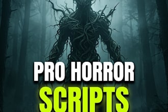 write scary horror scripts and stories for youtube or tiktok