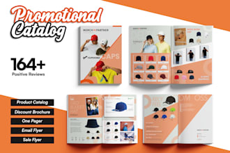 design a promotional product catalog, sale flyer, or  brochure for your business