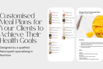 create high quality meal plans for your clients