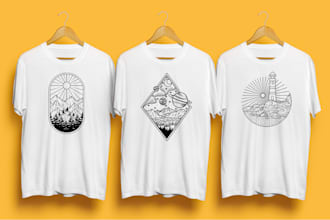 do creative custom minimalist t shirt design