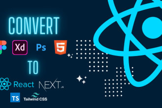 develop websites using html css reactjs nextjs material ui