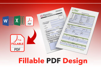 design and create fillable PDF form
