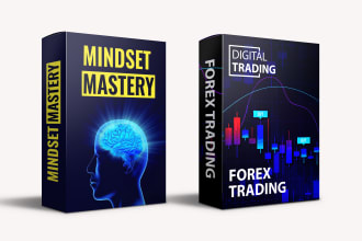 design digital product 3d box mockup and software box mockup