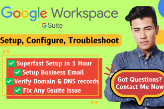do g suite, google workspace, gmail, setup and troubleshoot