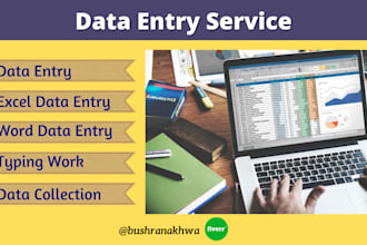 do excel data entry typing work, copy paste, image to excel, scan pdf to excel