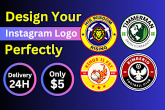 design a custom luxury instagram logo in 24 hours