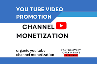 do organic youtube promotion for channel monetization