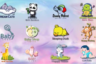 design baby shop, child care,school, kids toys children logo