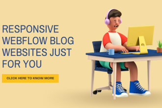 create modern webflow blog website