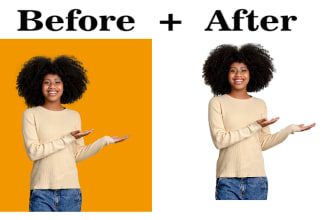 professionally background remove, hair mask, cut out, green screen photo