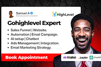 be ghl gohighlevel expert to setup highlevel website funnel workflow automation