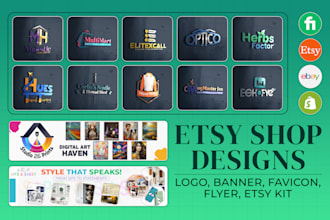 design unique etsy store logo , banner , flyers