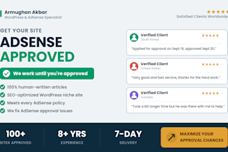 create an adsense approved wp niche site with guarantee