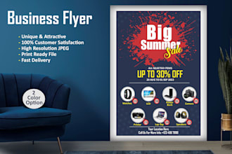 design products sale flyer and poster  for your business