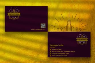 create a professional business card, visiting card, and post card design