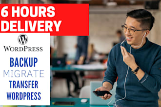 migrate, transfer wordpress website in 6 hours