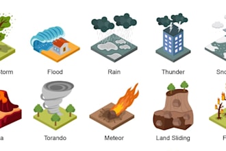 create custom 3d isometric vector icons for web and app