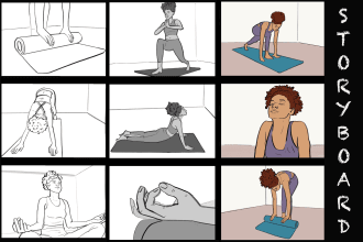 draw storyboard for commercials and animatics