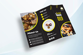 do clean professional business flyer, tri fold brochure design