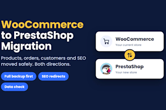 migrate woocommerce to prestashop or prestashop to woocommerce safely