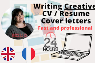 create a professional CV and compelling cover letter