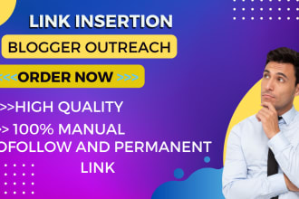 do niche edits link insertion on high dr sites with dofollow links