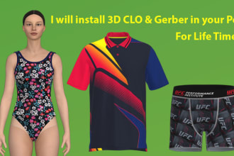 design 3d fashion garments rendered on clo 3d