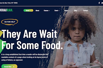 non profit website, ngo, donation, 501c3, charity website on wordpress wix