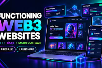 develop nft minting website, web3 dapp, smart contract, presale and launchpad