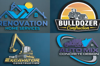 design concrete,welding,property,realtor and construction logo