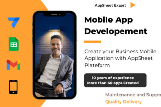 create an appsheet mobile web desktop app for your business idea